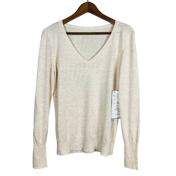 NEW! Halogen V NEck Sweater Long Sleeve Sample Blush - S - Picture 1 of 4